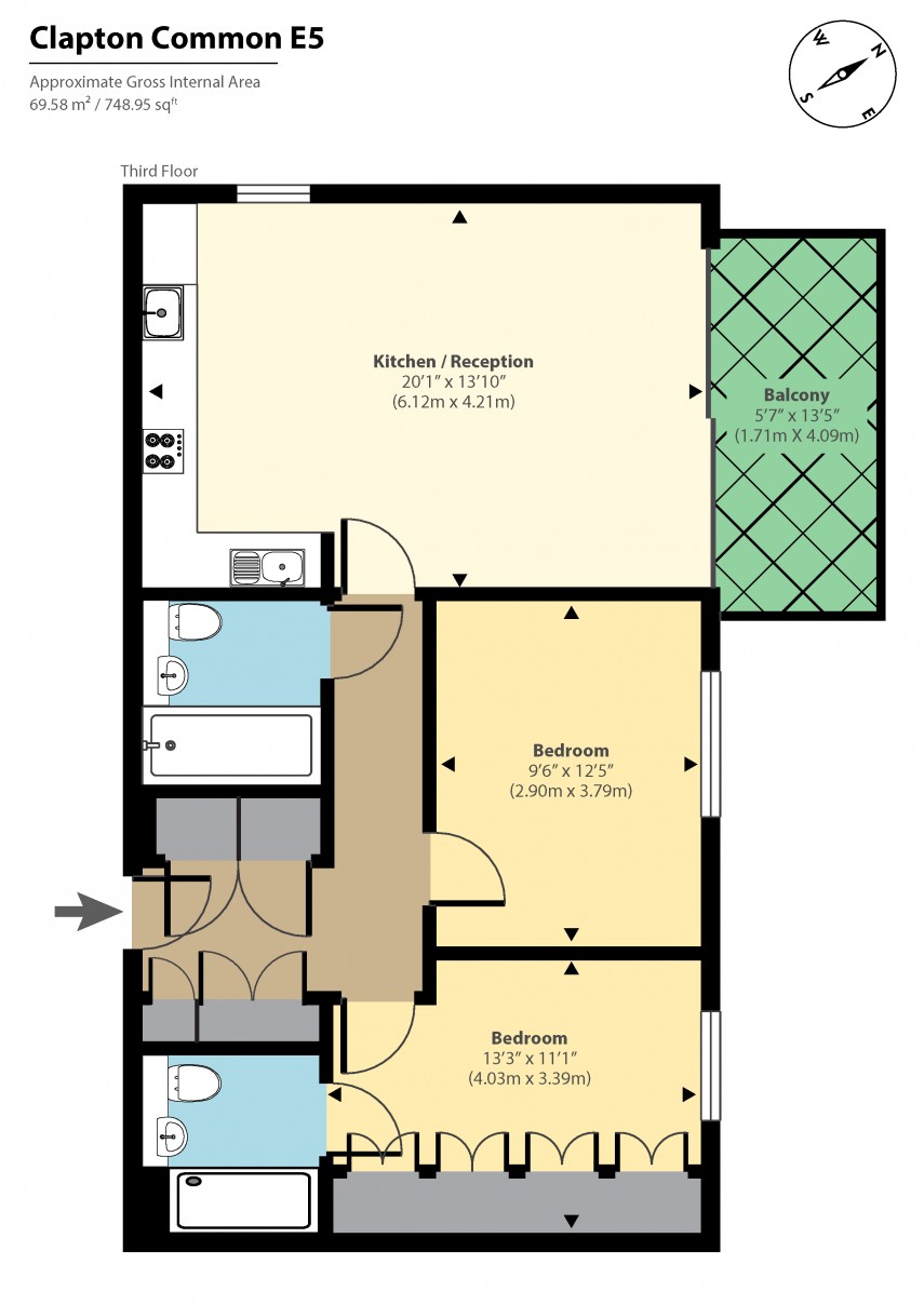 Floorplan for Cedarwood Court, E5