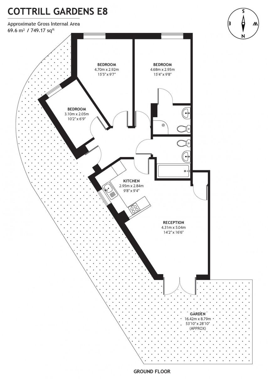 Floorplan for Cottrill Gardens, E8