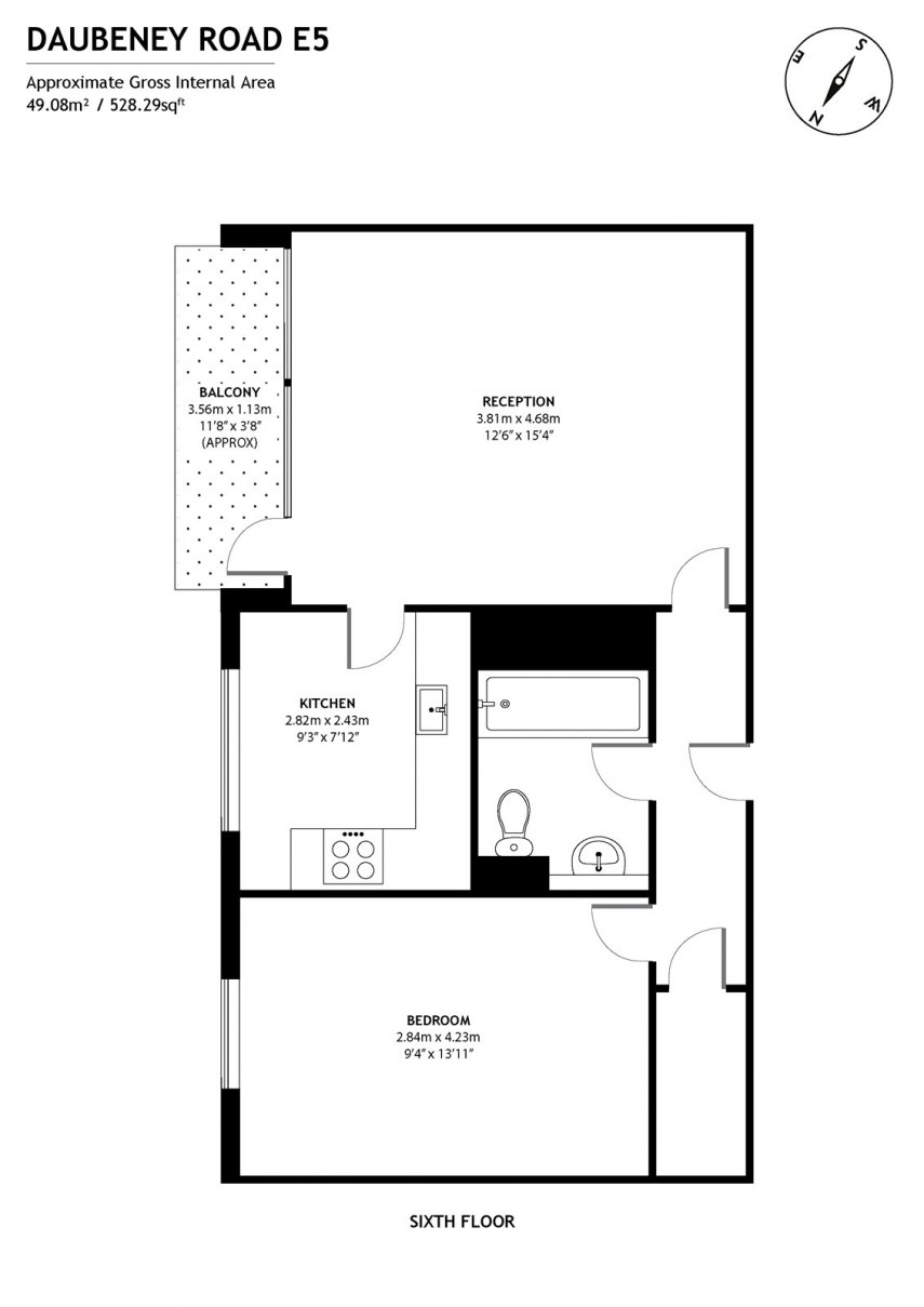 Floorplan for Landmark Heights, E5