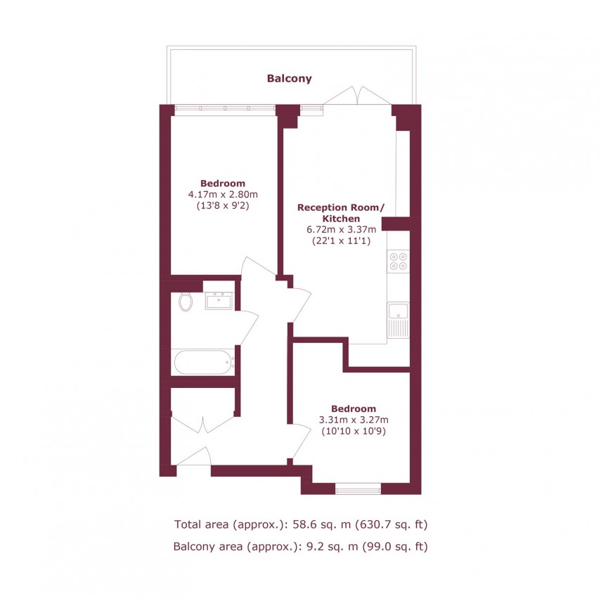 Floorplan for Chatham Place, E9