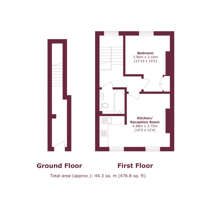 Floorplan for Abersham Road, E8