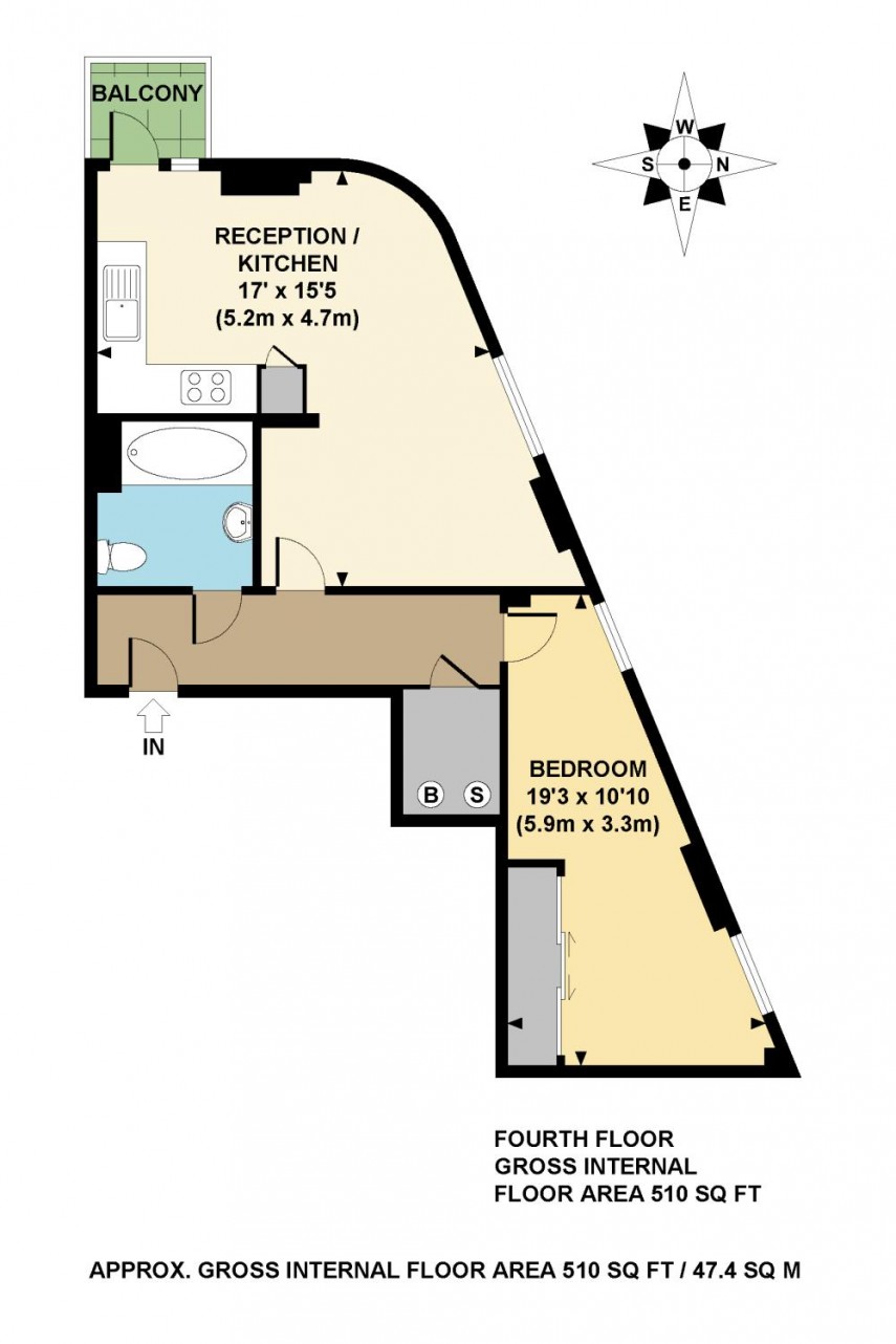 Floorplan for Point One Apartments, E8