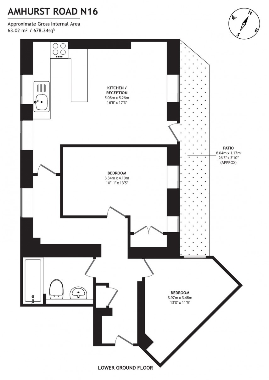 Floorplan for Amhurst Road, N16