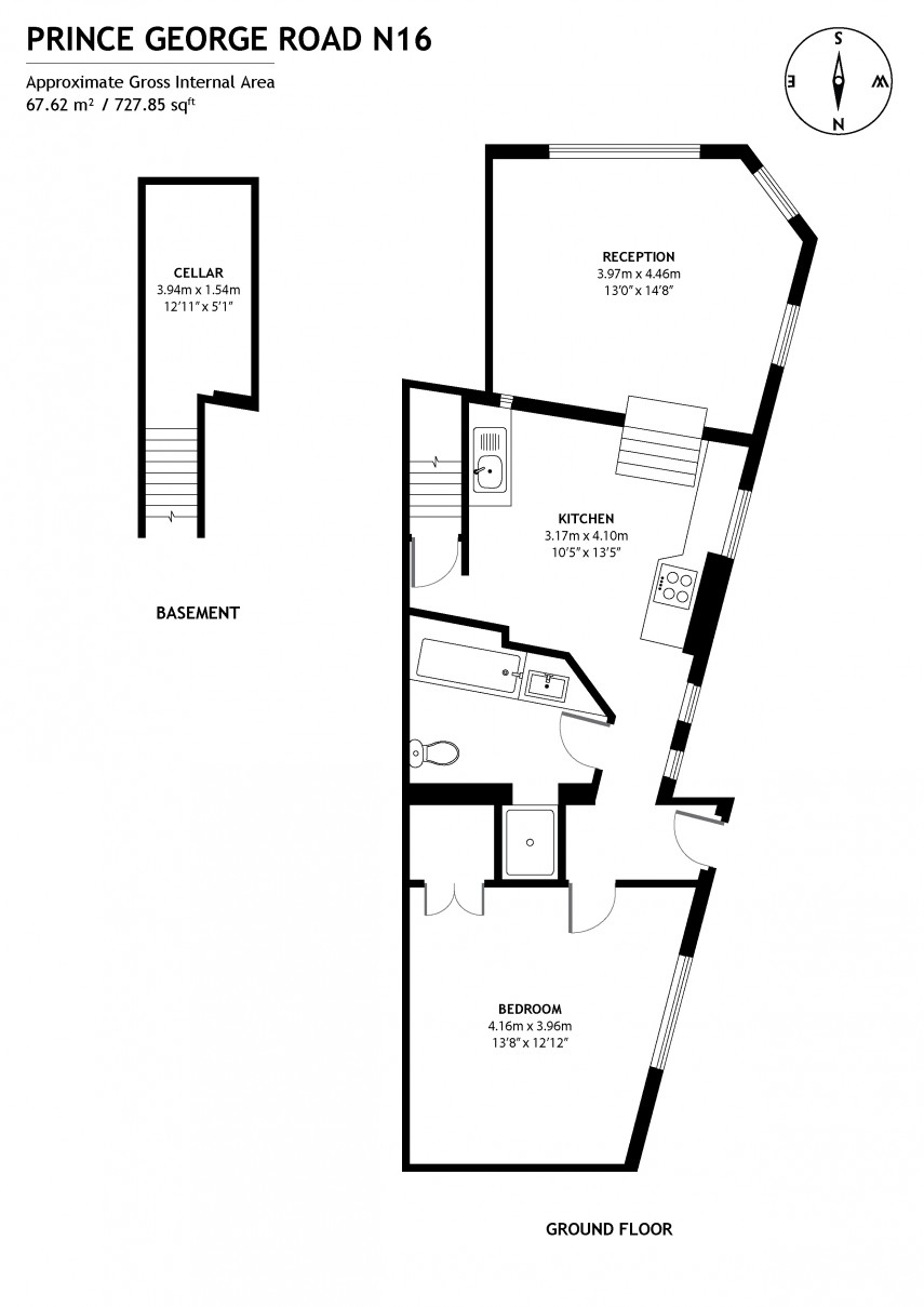 Floorplan for Prince George Road, N16