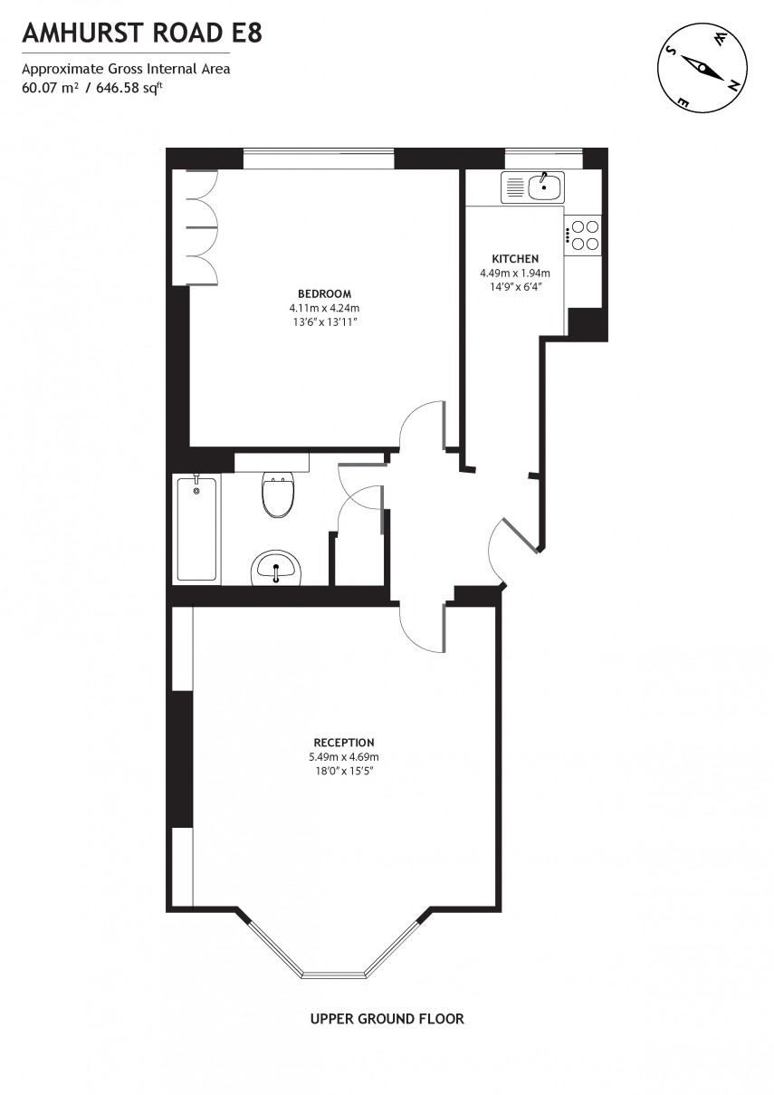 Floorplan for Amhurst Road, E8
