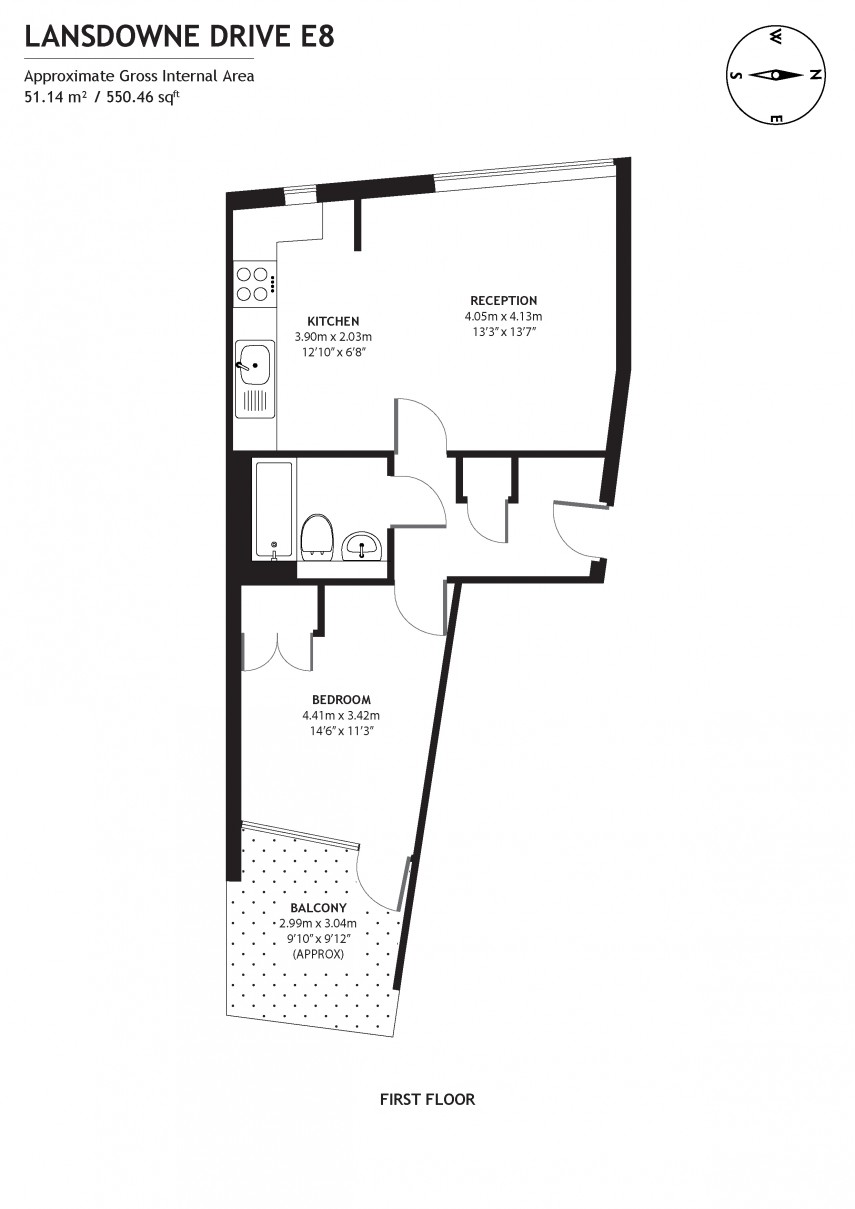 Floorplan for Bernard Hegarty Lodge, E8