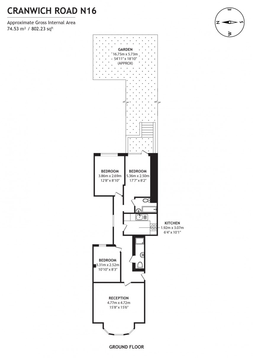 Floorplan for Cranwich Road, N16