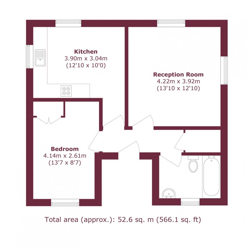 Floorplan for Towpath Walk, E9