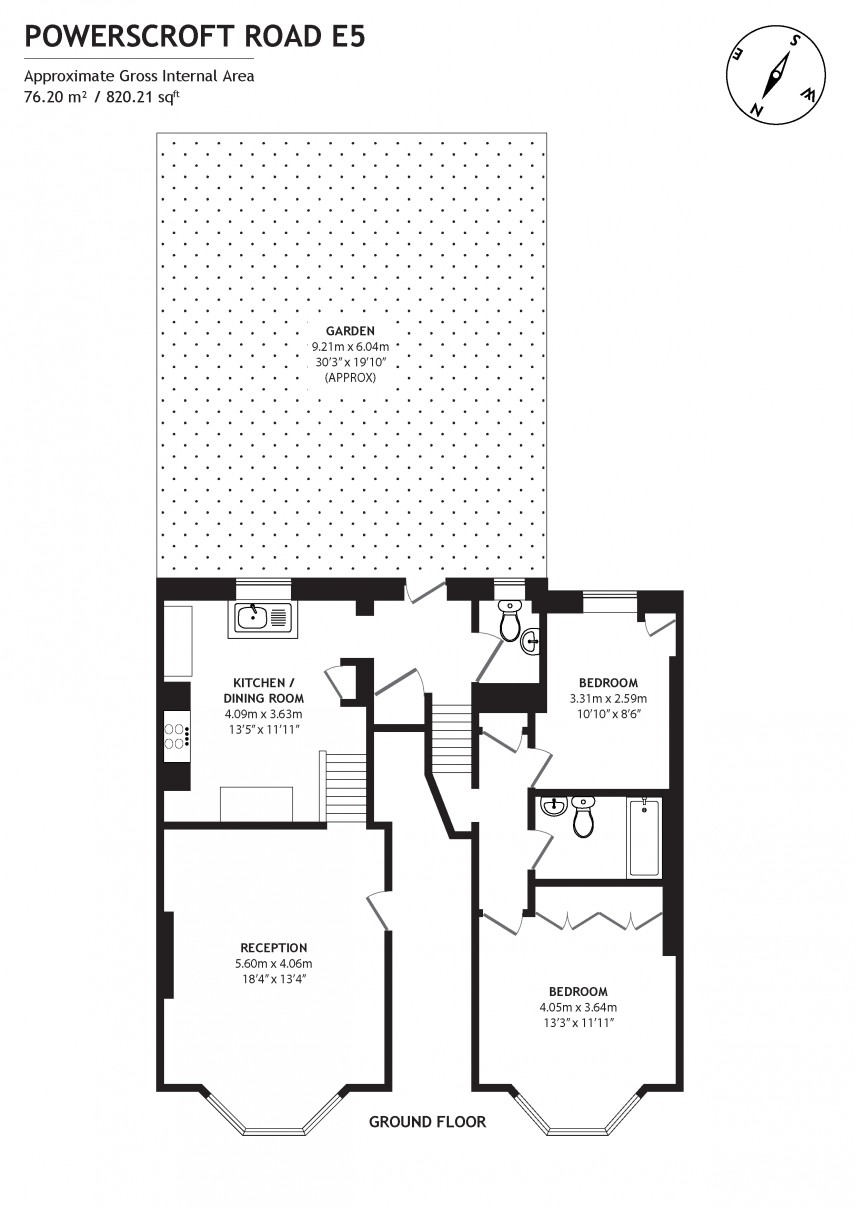 Floorplan for Powerscroft Road, E5