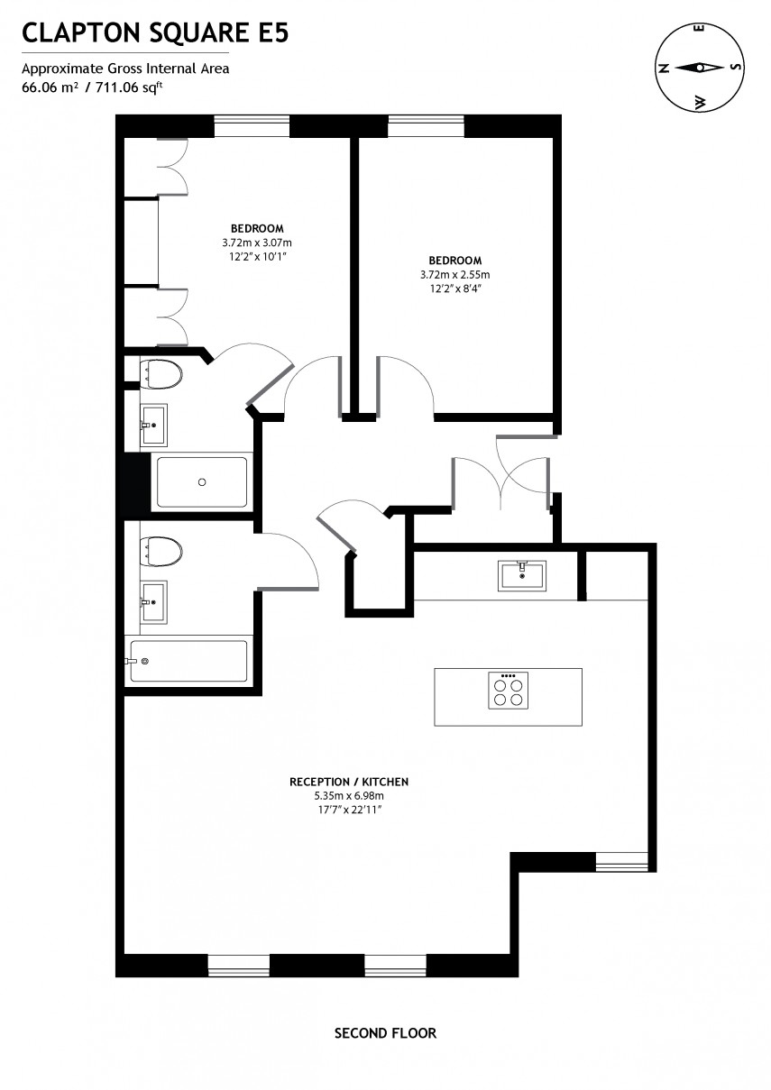 Floorplan for Clapton Square, E5