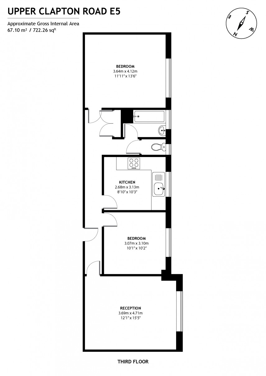 Floorplan for Beaumont Court, E5