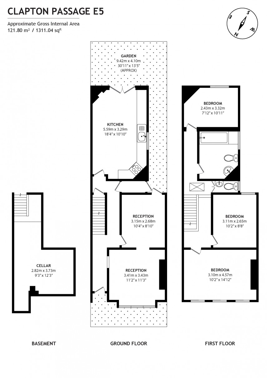 Floorplan for Clapton Passage, E5