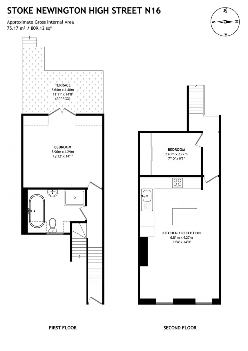 Floorplan for Stoke Newington High Street, N16