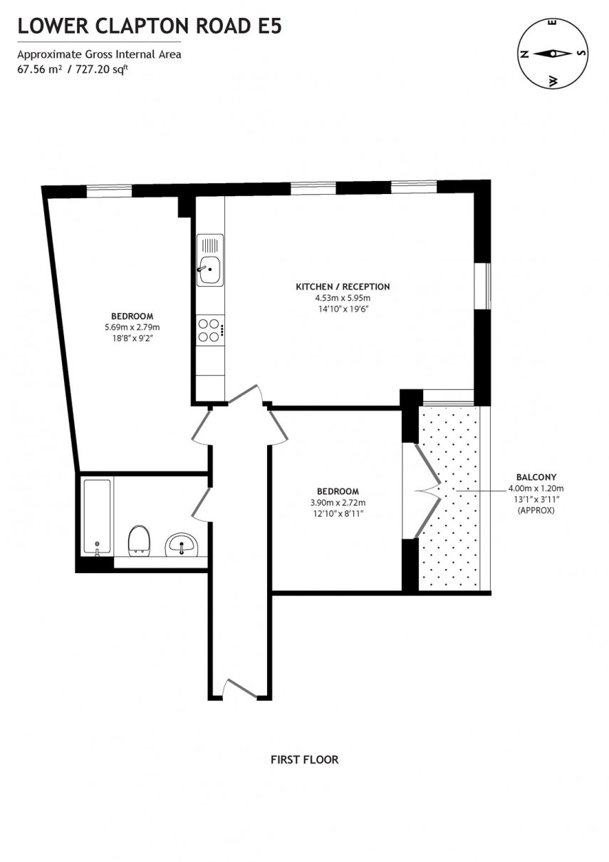 Floorplan for Lower Clapton Road, E5