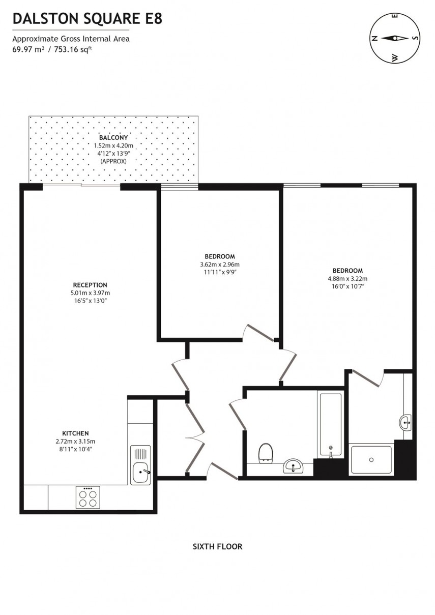 Floorplan for Raddon Tower, E8