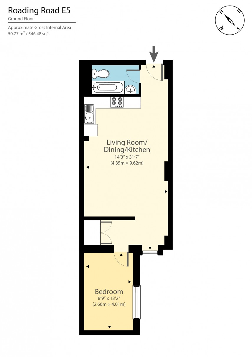 Floorplan for Roding Road, E5