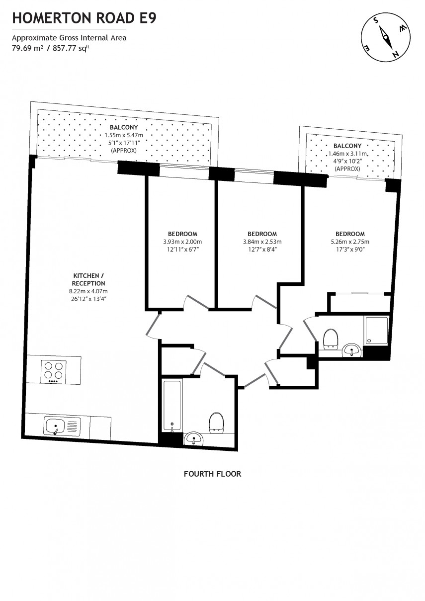 Floorplan for Emerald Apartments, E9