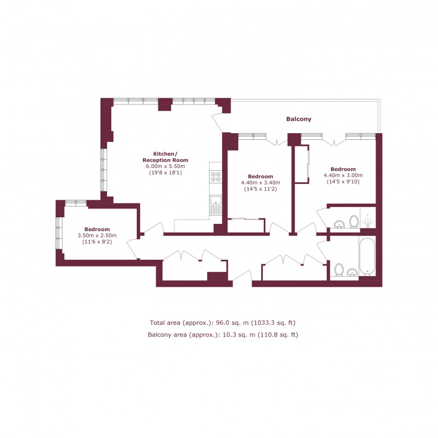 Floorplan for White Post Lane, E9
