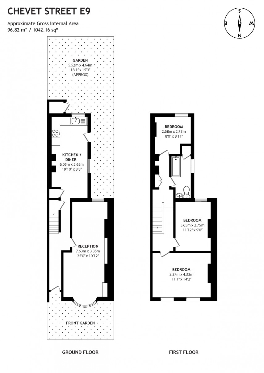 Floorplan for Chevet Street, E9