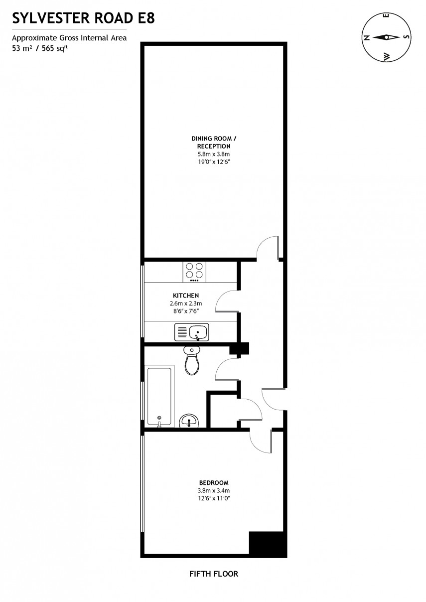 Floorplan for Colonnades Apartments, E8