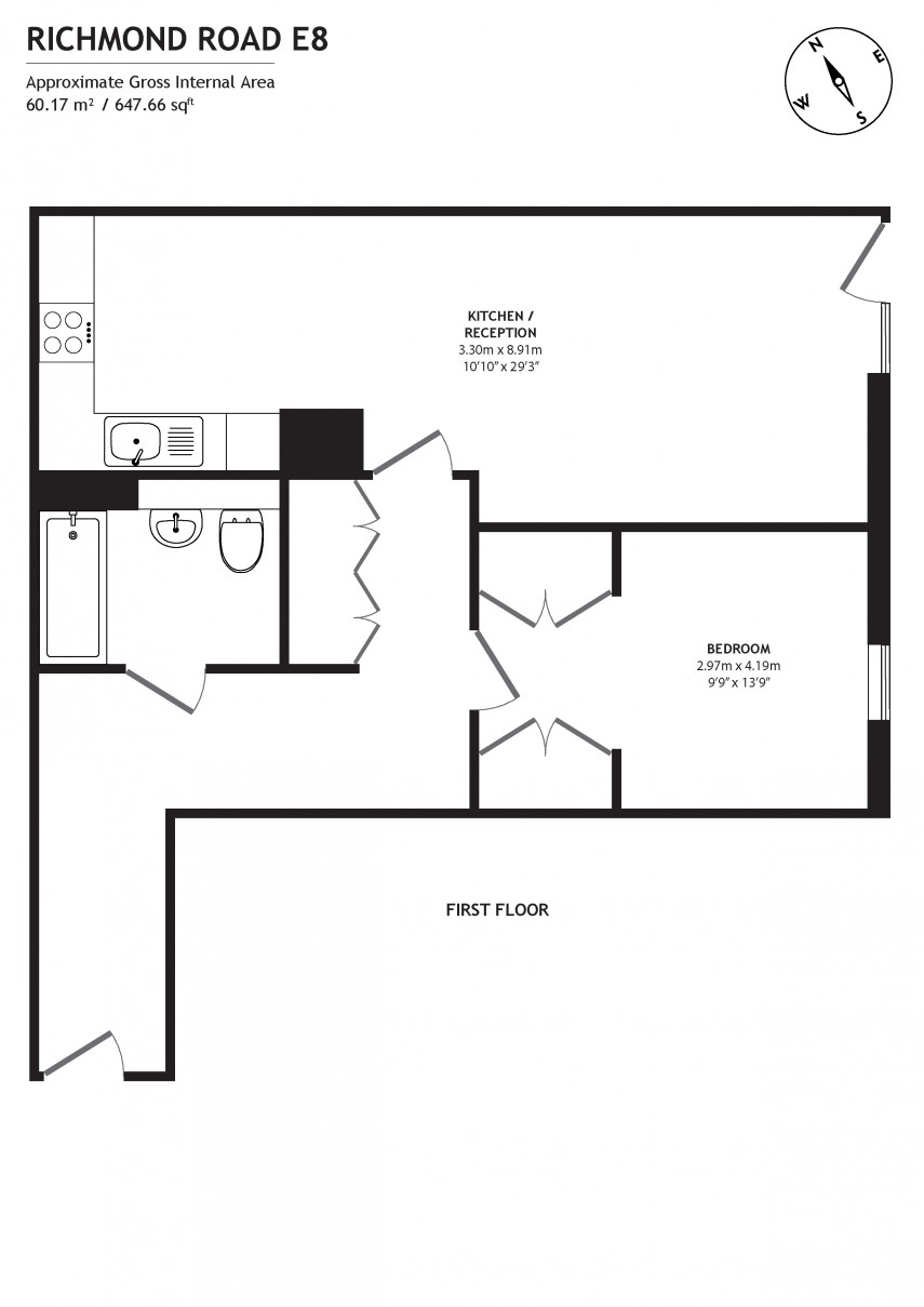 Floorplan for Richmond Road, E8