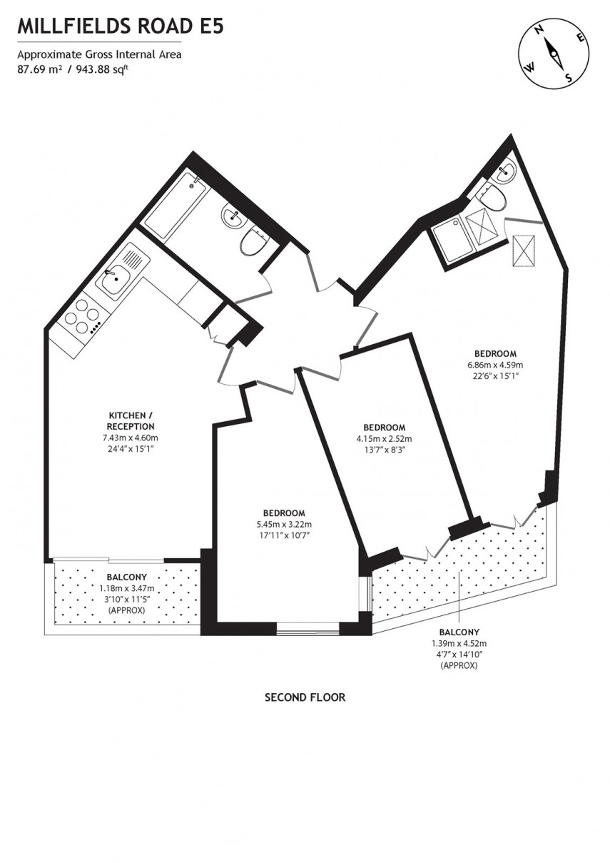 Floorplan for Millfields Road, E5