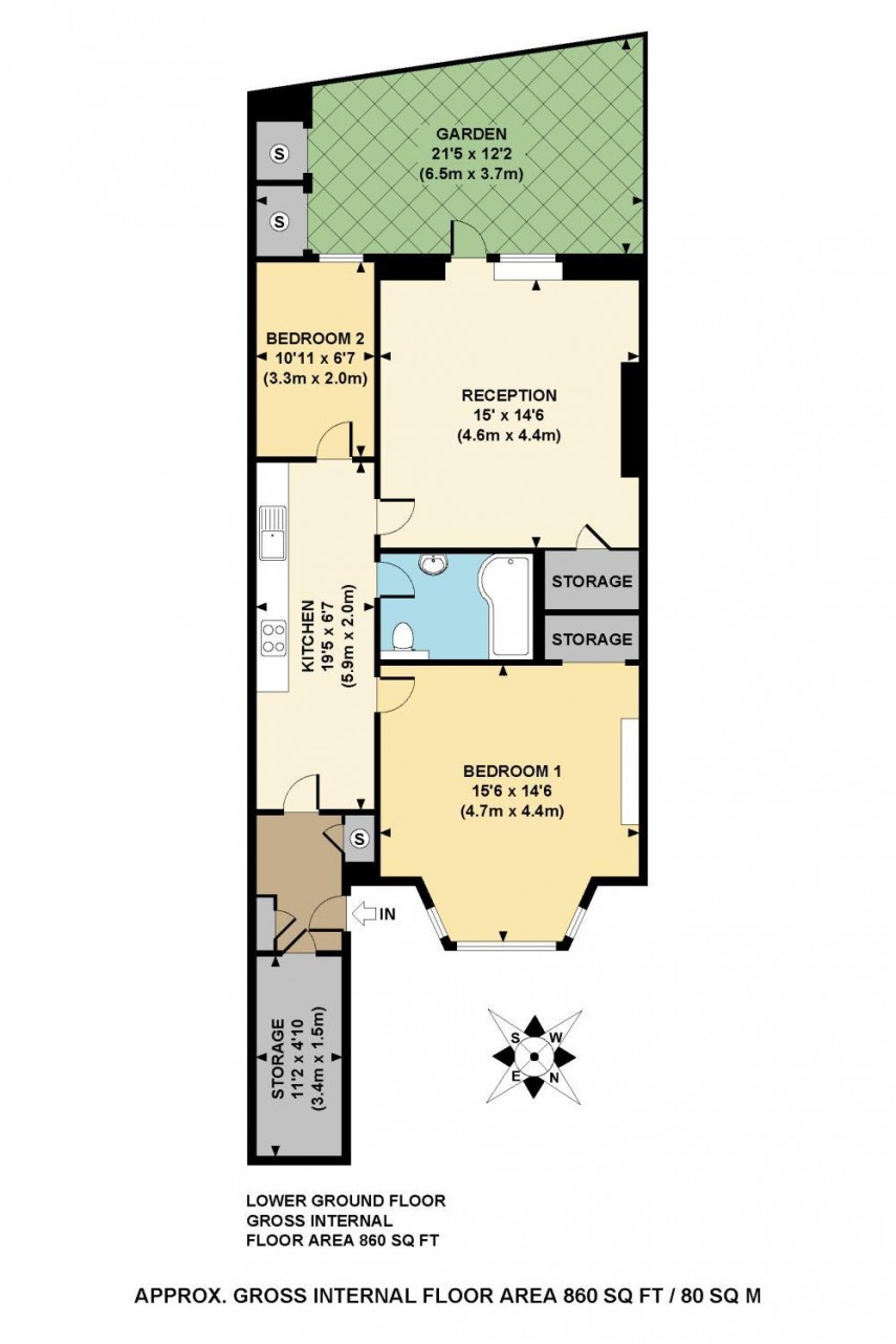 Floorplan for Amhurst Road, E8