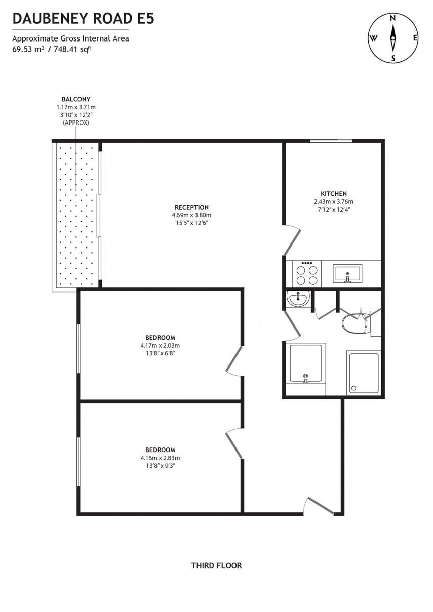 Floorplan for Landmark Heights, E5