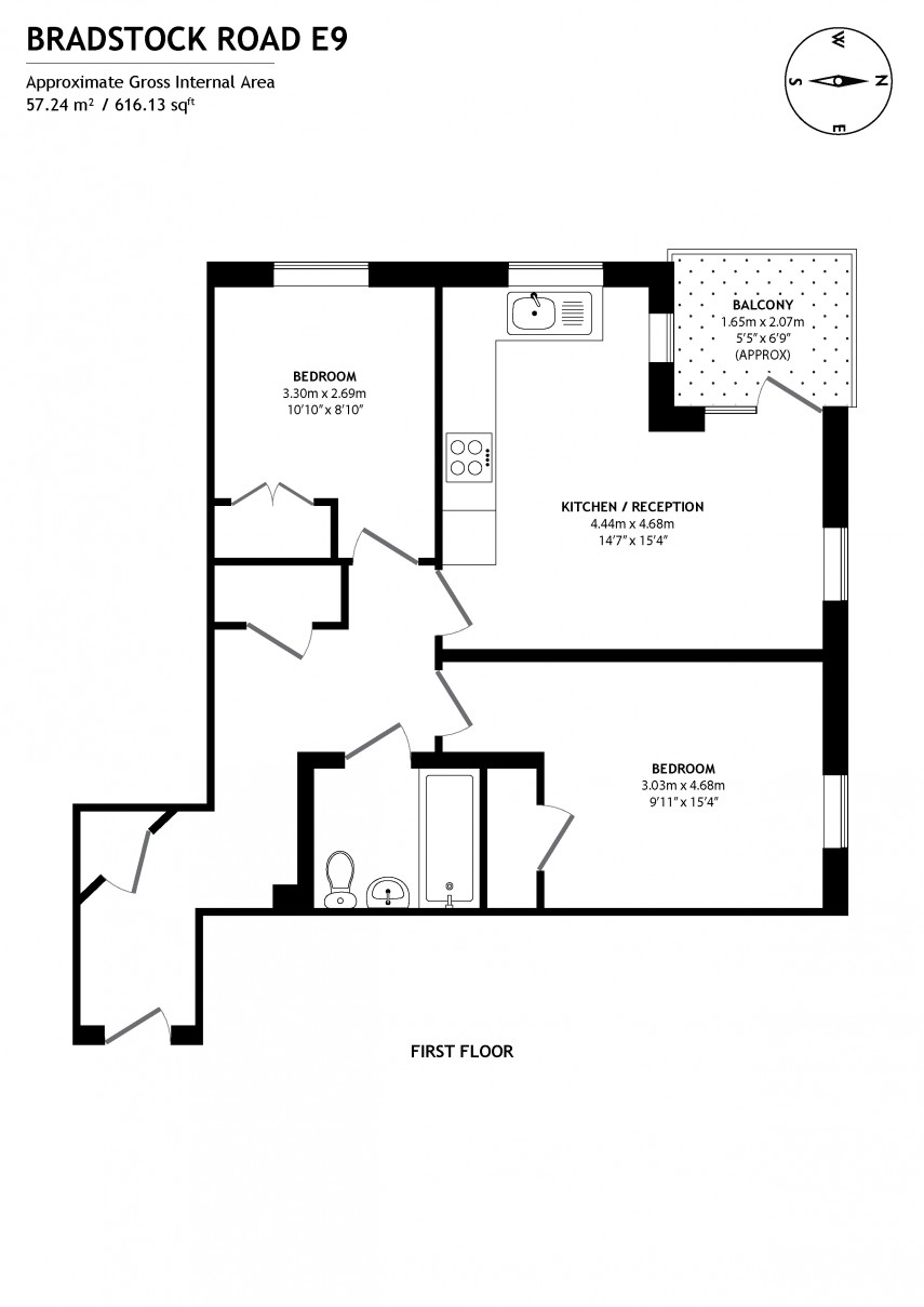 Floorplan for Bradstock Road, E9