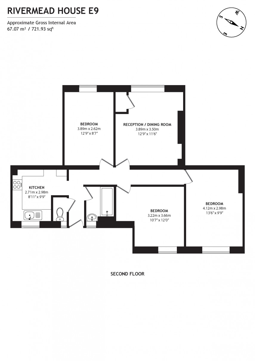 Floorplan for Homerton Road, E9