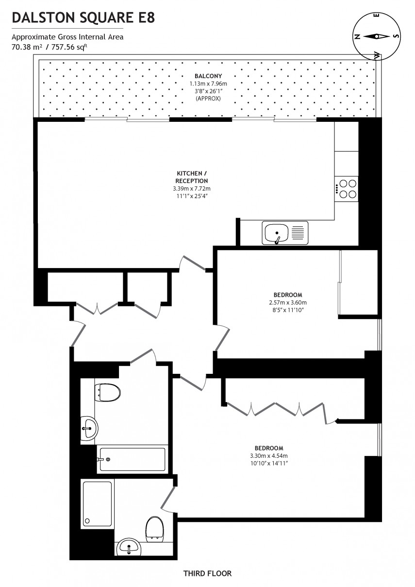 Floorplan for Marley House, E8