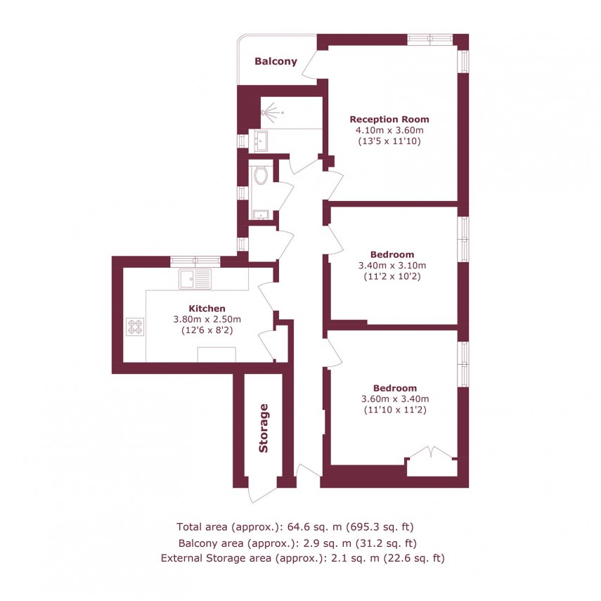 Floorplan for Banister House, E9