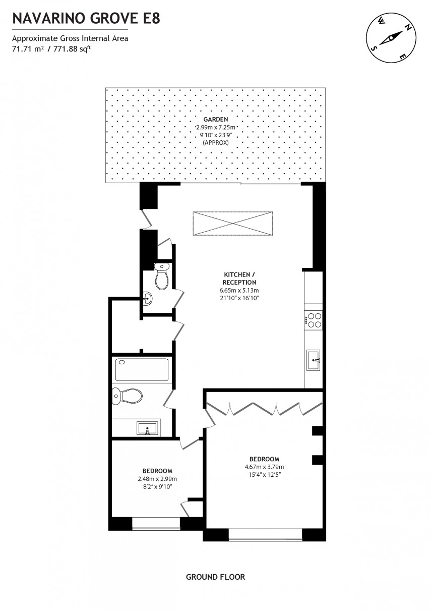 Floorplan for Ward Hall Court, E8
