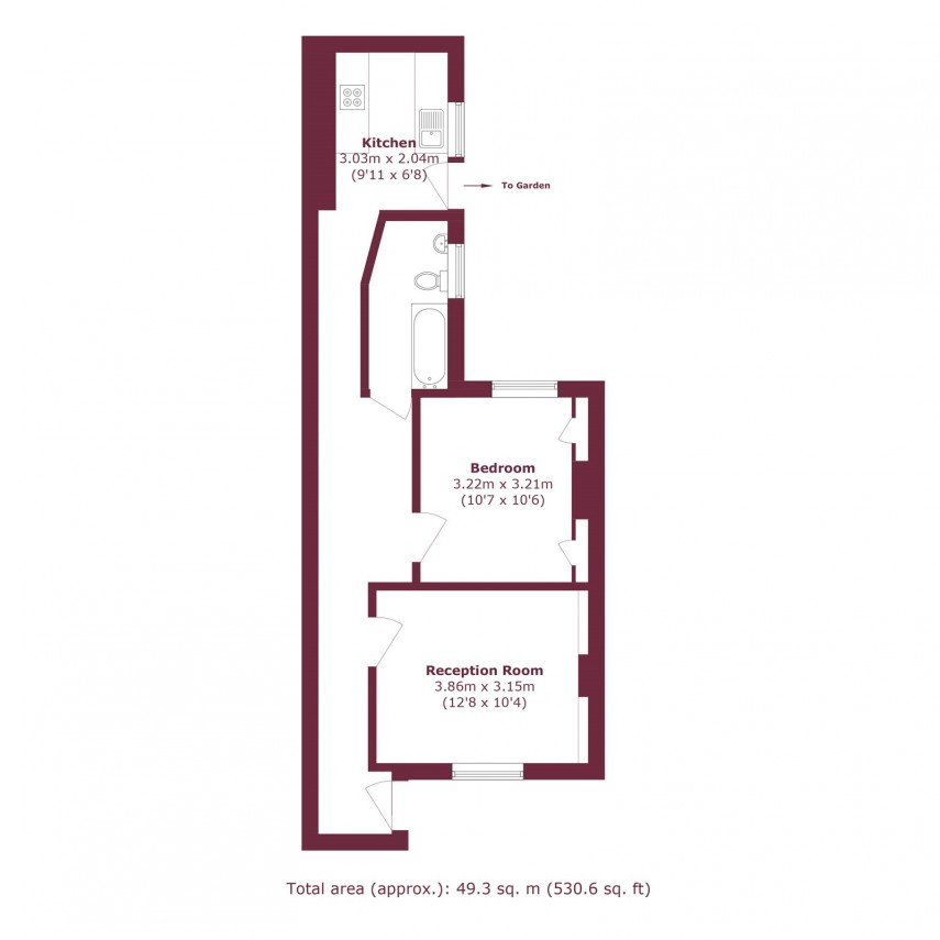 Floorplan for Malvern Road, E8