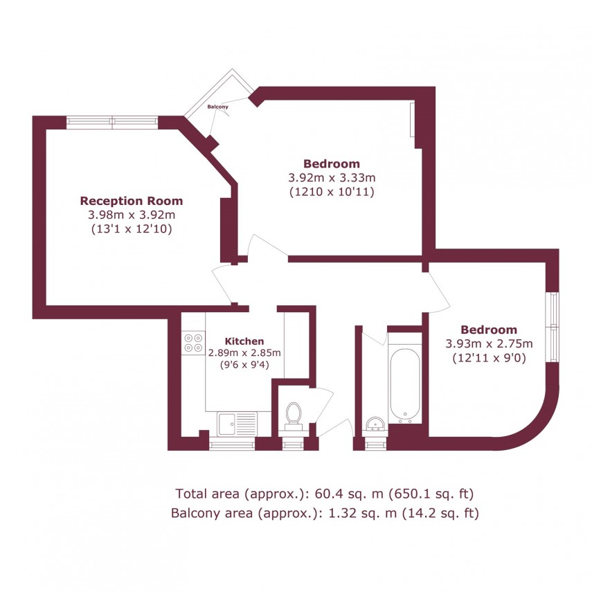 Floorplan for Amhurst Road, E8
