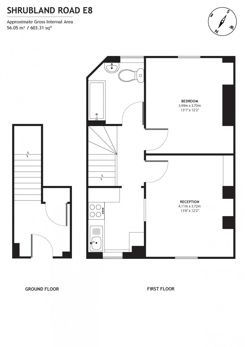 Floorplan for Shrubland Road, E8