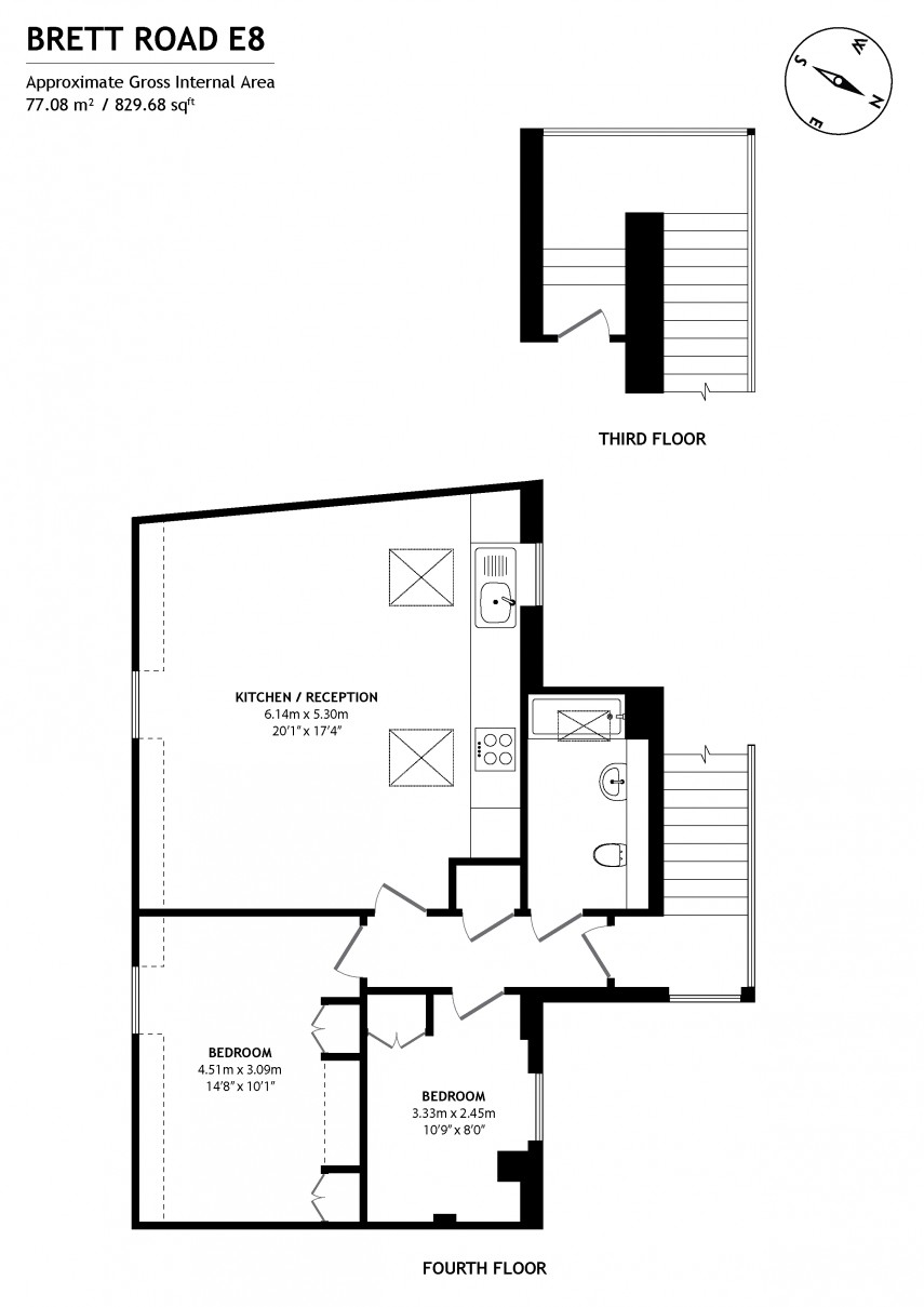 Floorplan for Brett Road, E8
