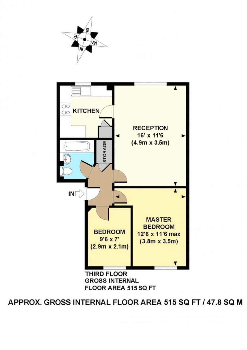 Floorplan for Park Close, E9