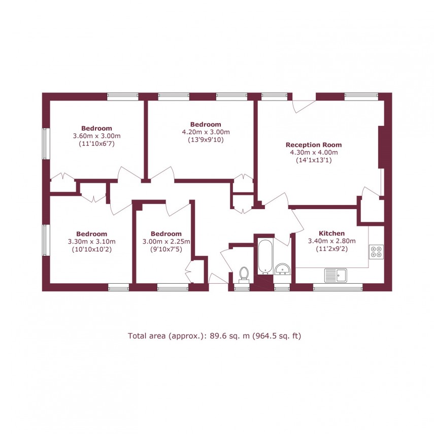 Floorplan for Geldeston Road, E5