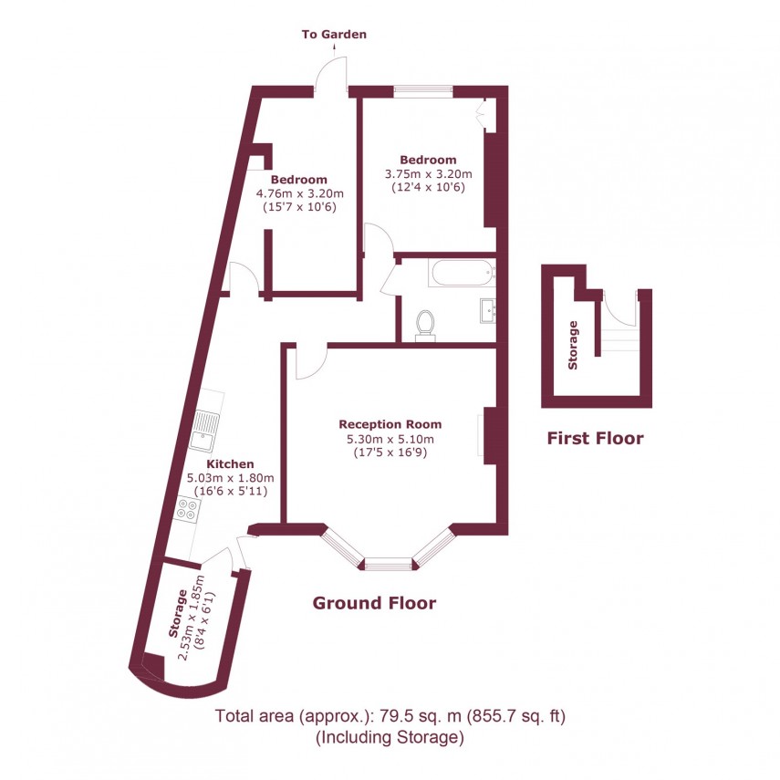 Floorplan for St. Mark's Rise, E8