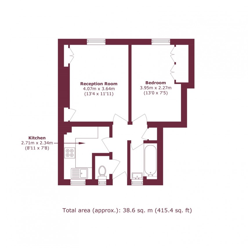 Floorplan for Clarence Road, E5