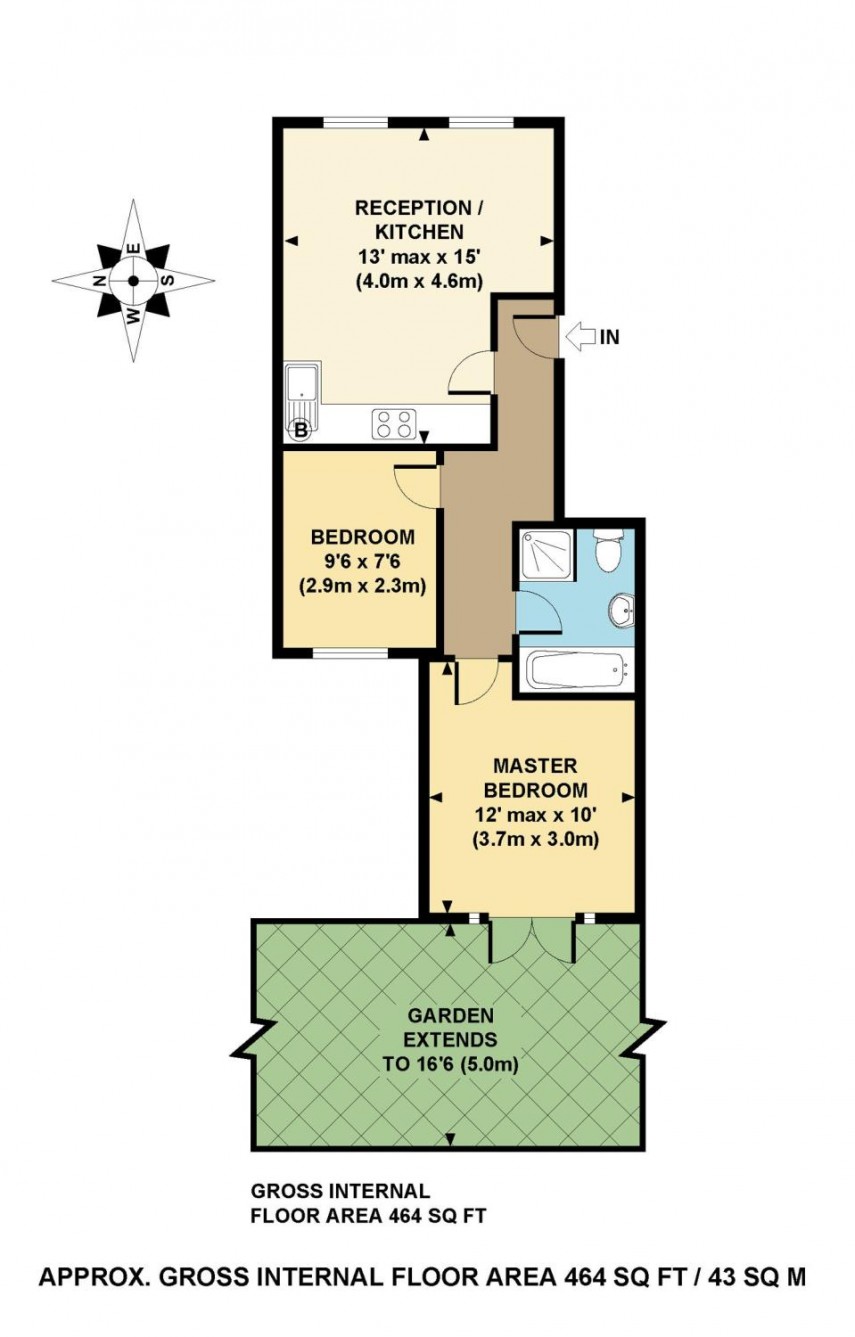 Floorplan for Clarence Road, E5