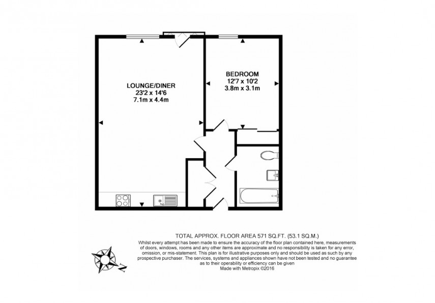 Floorplan for Lea Bridge Road, E5