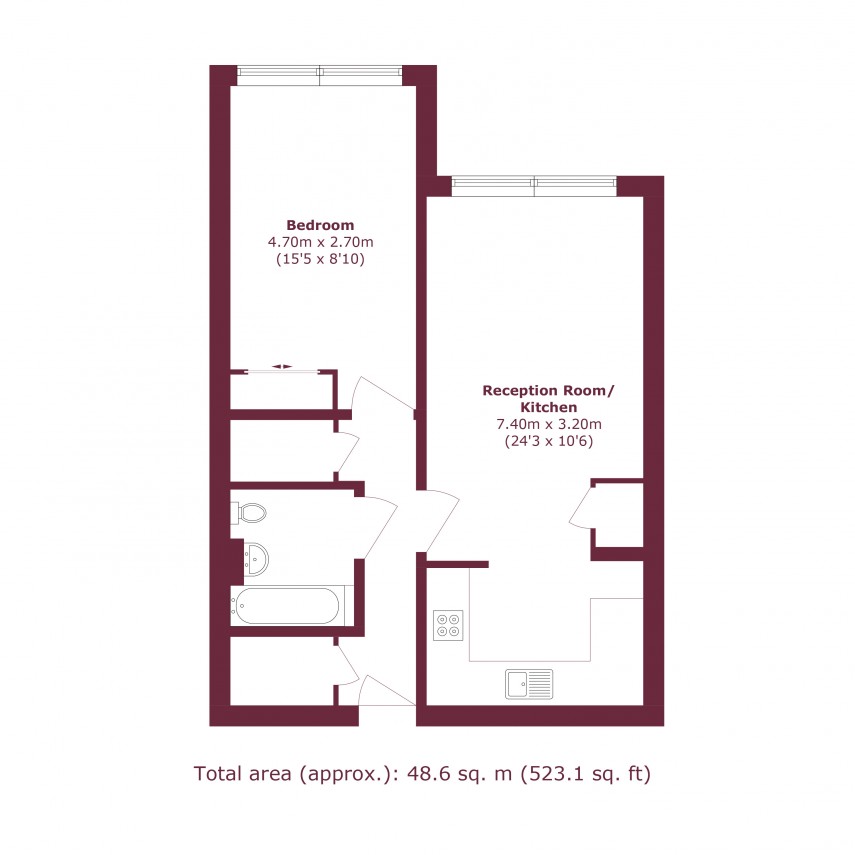 Floorplan for Triangle Road, E8
