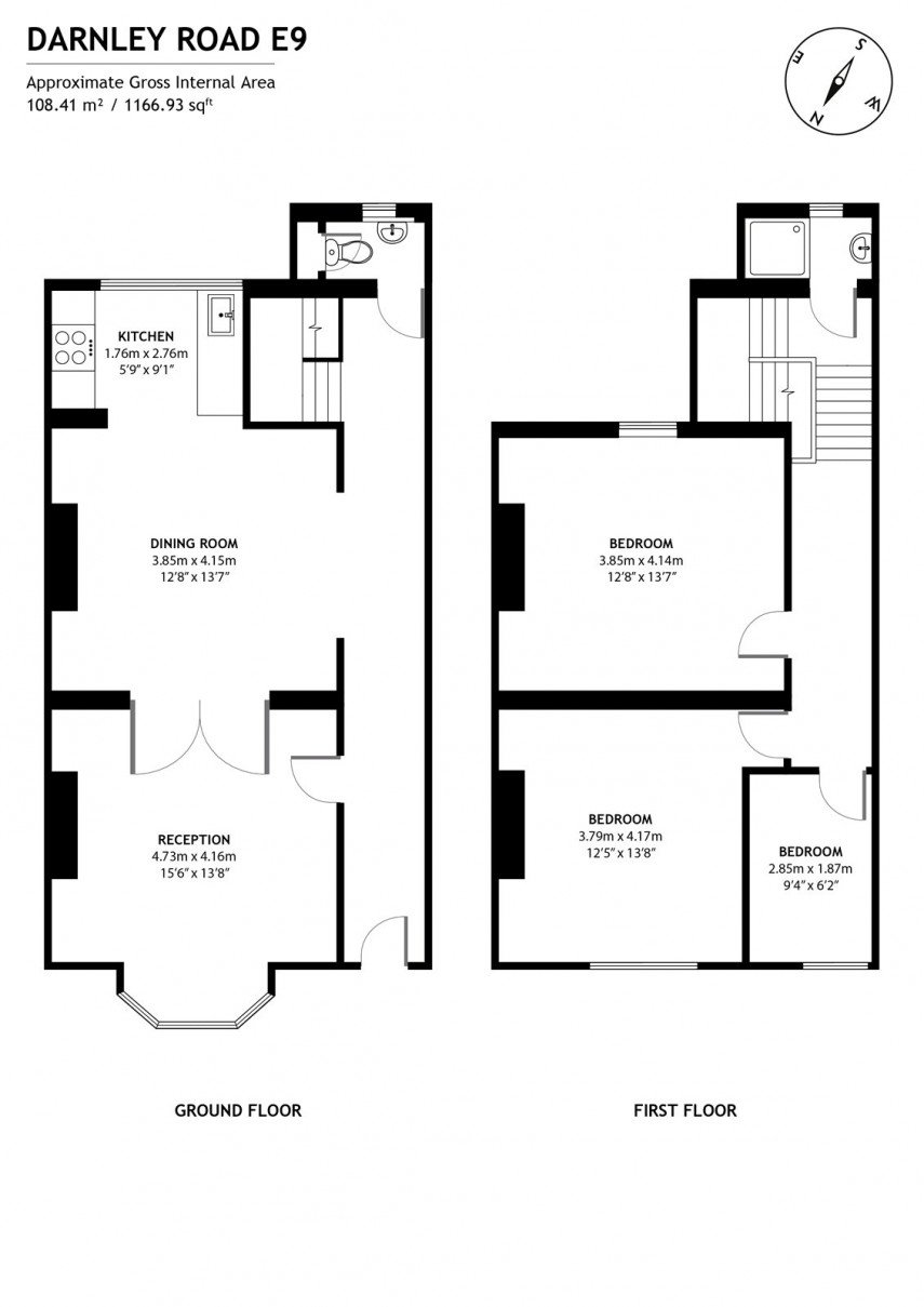 Floorplan for Darnley Road, E9