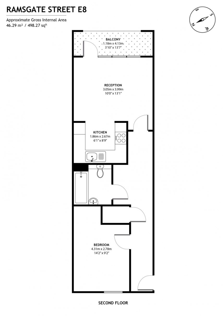 Floorplan for Point One Apartments, E8