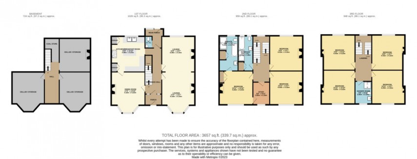 Floorplan for Bourne House 10 London Road, Buxton, SK17