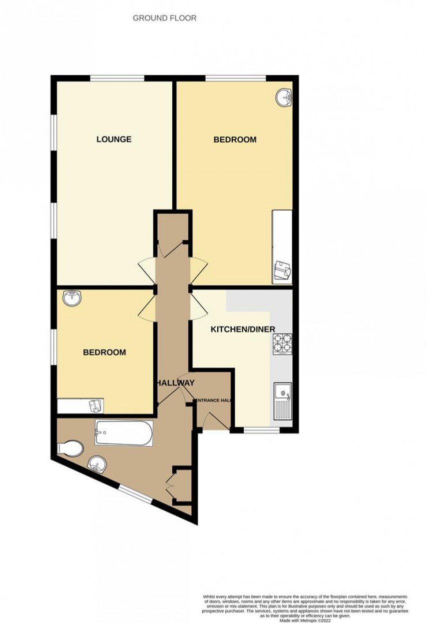 Floorplan for Trafalgar House, Buxton