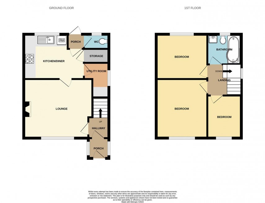 Floorplan for Cross Street, Buxton