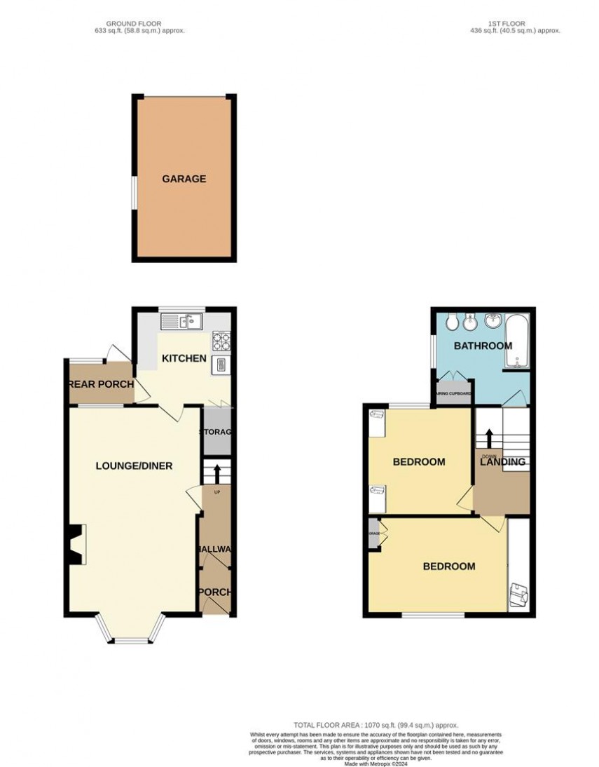Floorplan for Victoria Avenue, Fairfield, Buxton